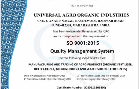 ISO 9001:2015 Certificate